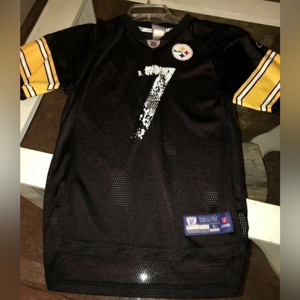 Pittsburgh Steelers NFL Jersey Ben Roethlisberger Reebok On Field Super Bowl, LG